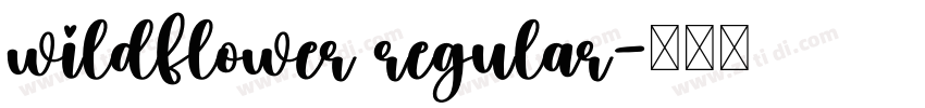wildflower regular字体转换